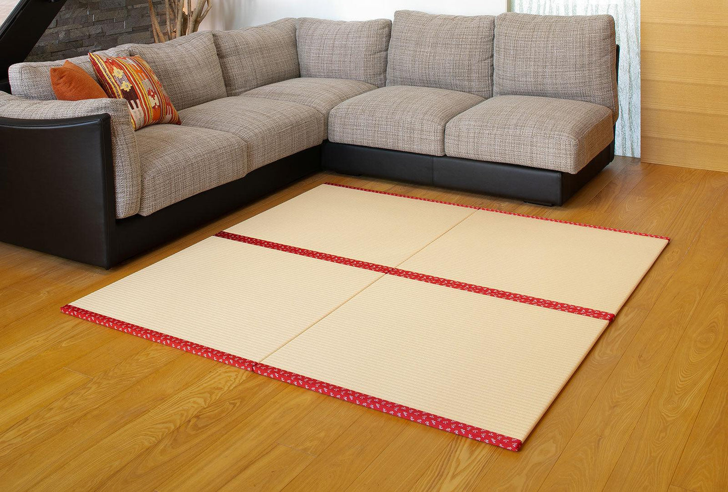 縁付き和紙表置き畳 銀白カラー品 - kunieda