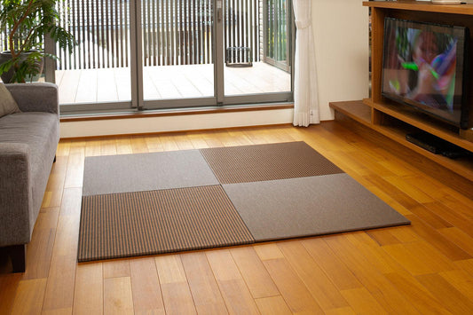 国枝縁無し和紙表置き畳シリーズ「清流ストライプ」へ